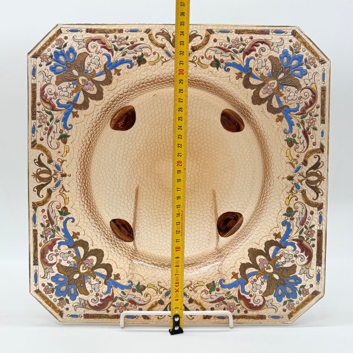 Viennese Orientalist Enameled Glass Footed Dish, Lobmeyr, XIXe Century-photo-7