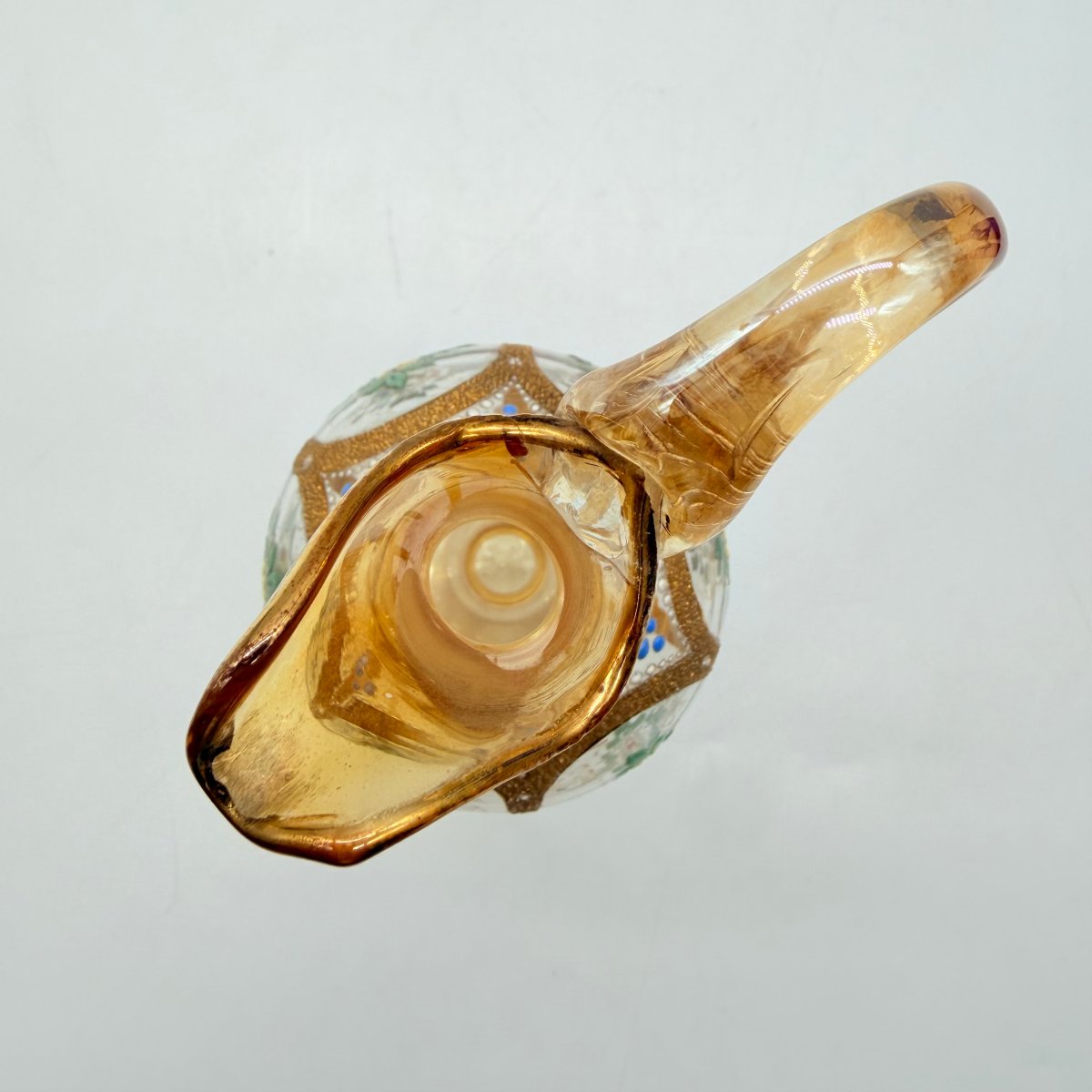 Bohemian Late 19th-century Enameled And Gilt Glass Ewer-photo-6
