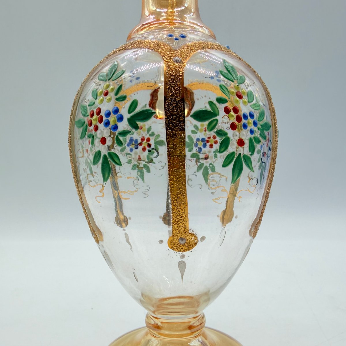 Bohemian Late 19th-century Enameled And Gilt Glass Ewer-photo-7