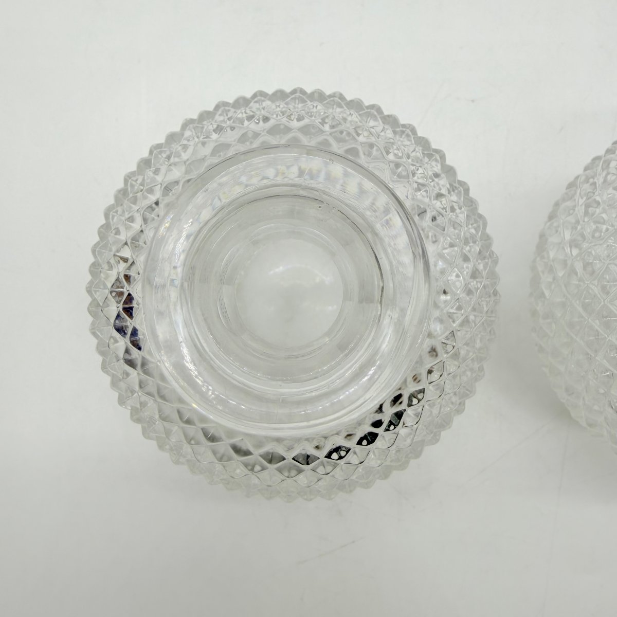 Pair Of Baccarat Late 19th / Early 20th-century Diamond-cut Crystal Scent Bottles   -photo-4