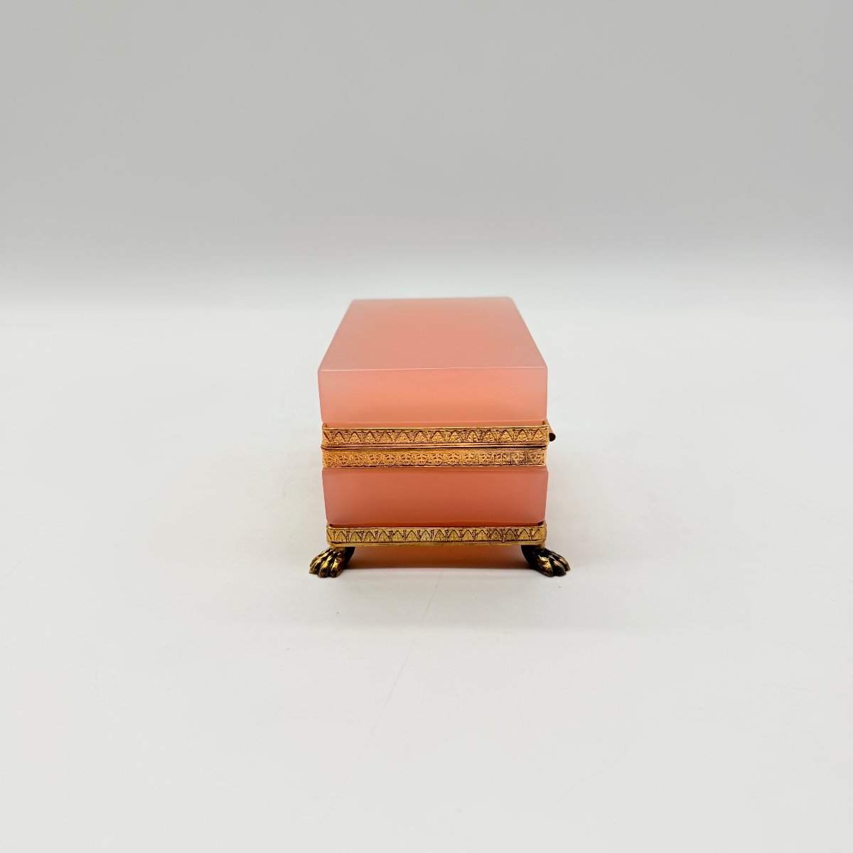 French Or Bohemian 19th-century Pink Opaline Glass Box   -photo-3
