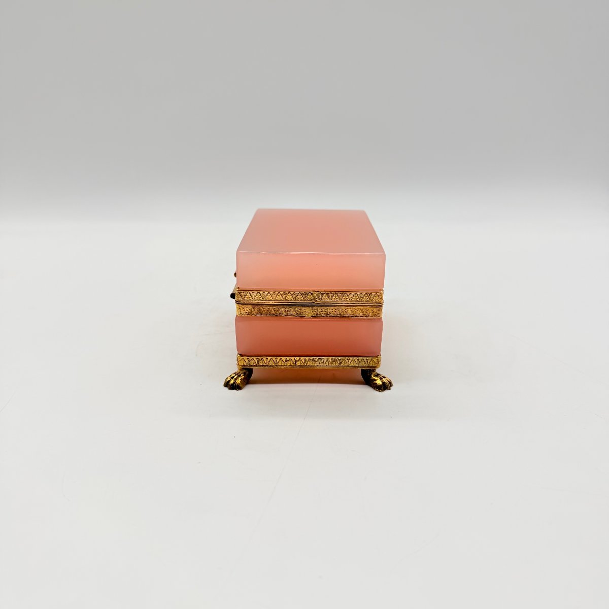 French Or Bohemian 19th-century Pink Opaline Glass Box   -photo-2