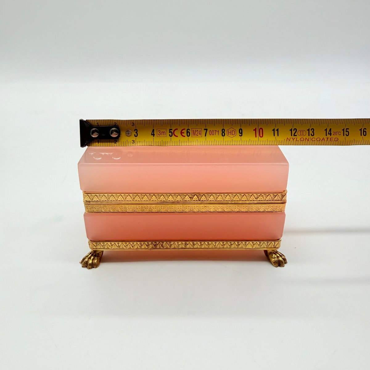 French Or Bohemian 19th-century Pink Opaline Glass Box   -photo-6