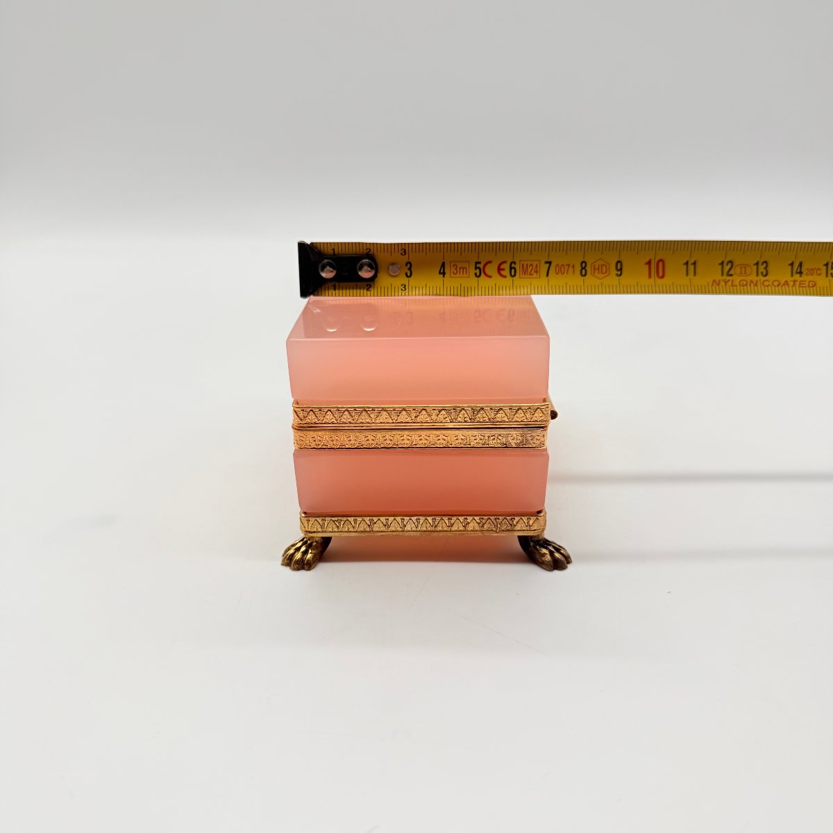French Or Bohemian 19th-century Pink Opaline Glass Box   -photo-7