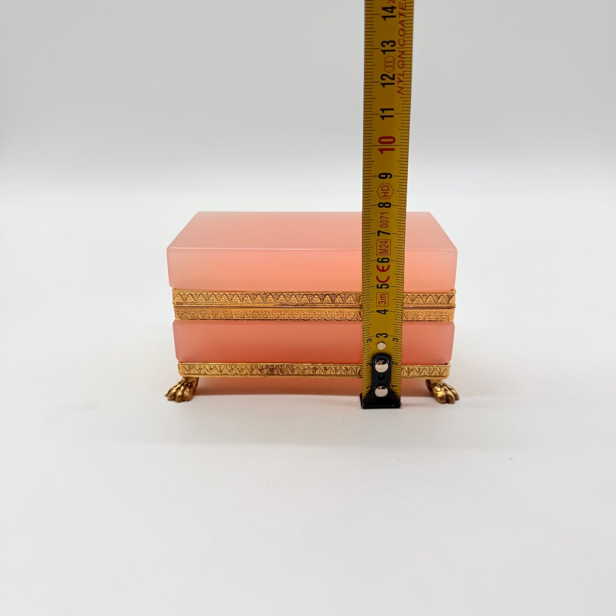 French Or Bohemian 19th-century Pink Opaline Glass Box   -photo-8