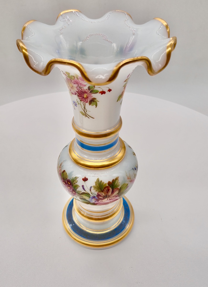 Pair Of Opaline Vases, Attributed To Jean François Robert For Baccarat-photo-4