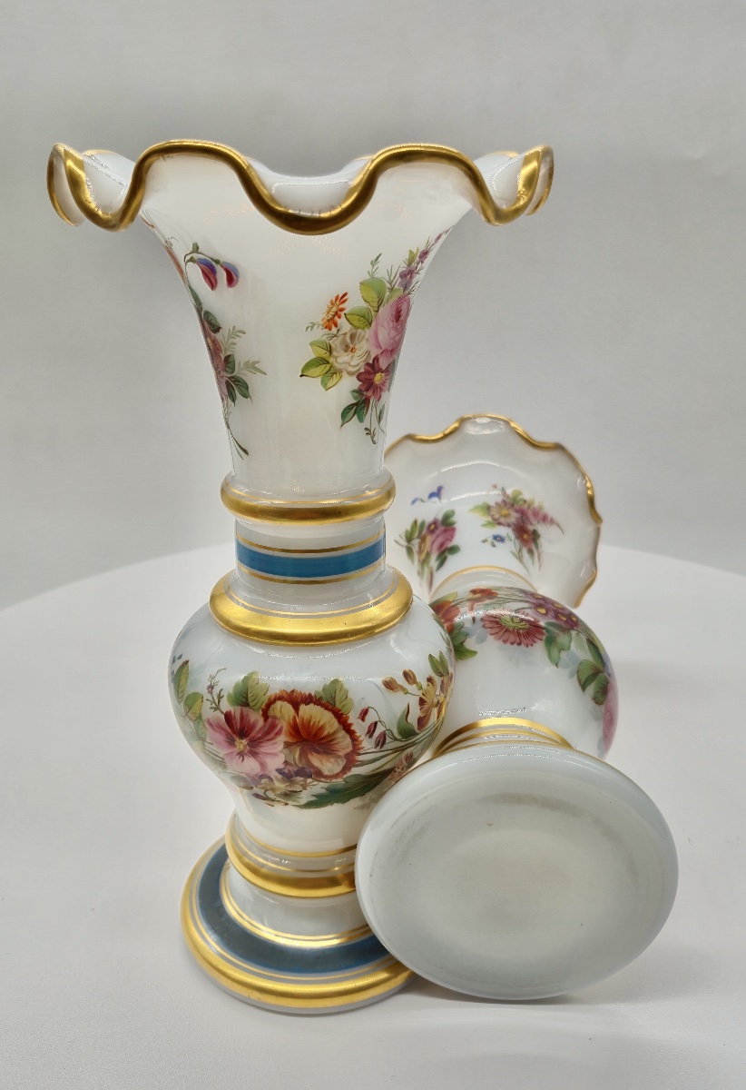 Pair Of Opaline Vases, Attributed To Jean François Robert For Baccarat-photo-6