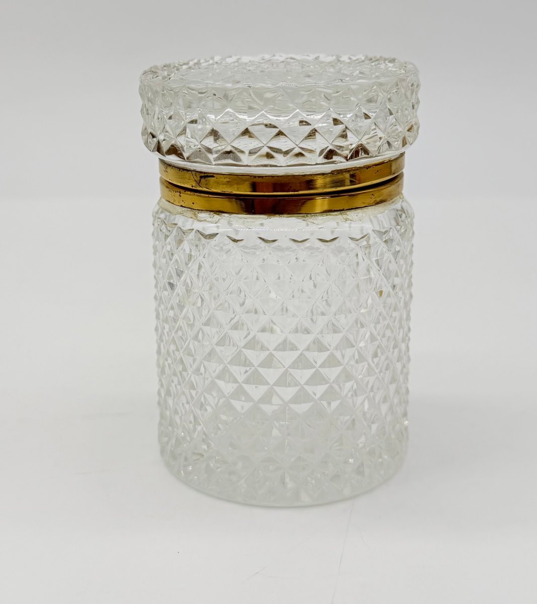 BOÎTE OU FLACON À TAMPON EN CRISTAL TAILLÉ ET MONTURE EN BRONZE DORÉ,  BACCARAT-photo-6