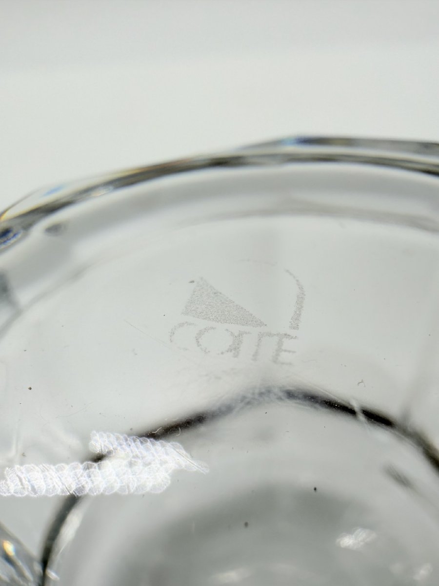 Small Art Deco Octagonal Cut Crystal Box With Metal Mount, Circa 1920-1930 -photo-3