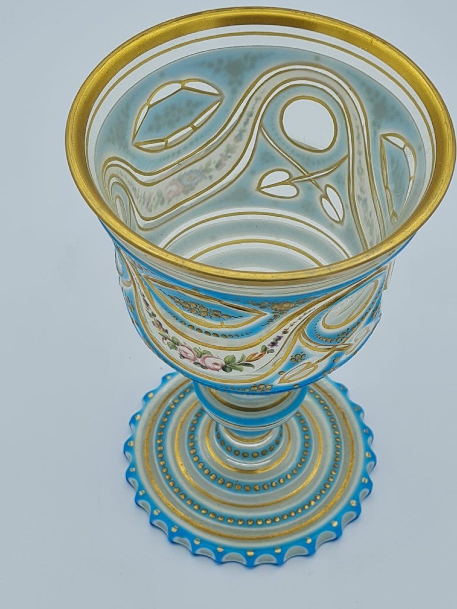 Baccarat, Important Enamelled Glass Goblet-photo-4