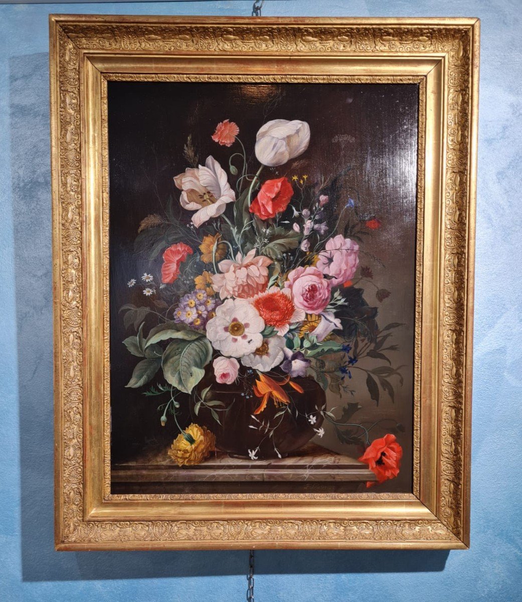 Franz Xaver Pieler (1876-1952) Still Life, Oil On Wood
