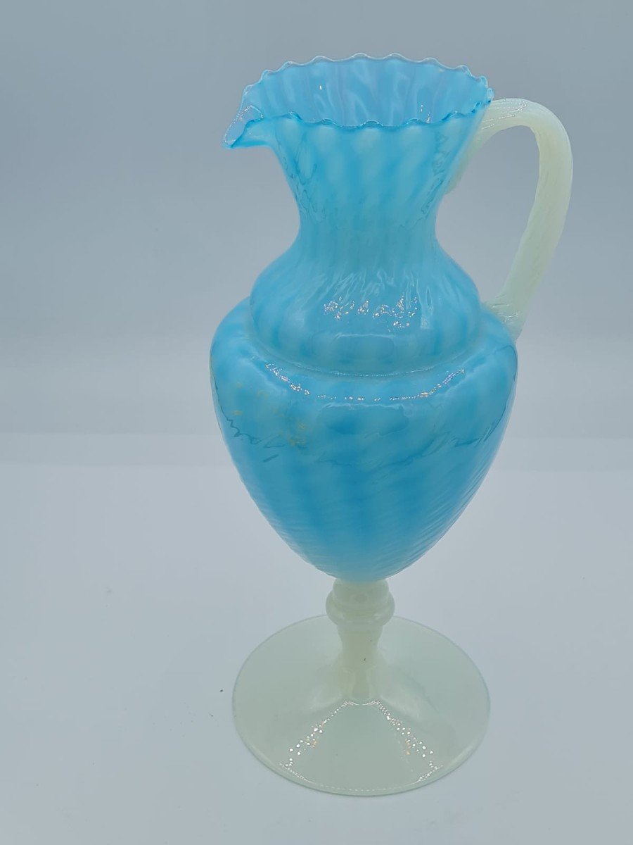 Murano, Opaline Glass Pitcher-photo-3