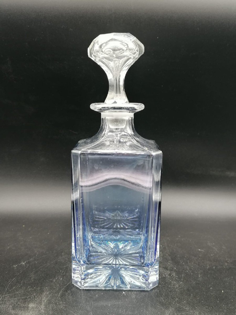 19 Century Antique Baccarat Glass Decanter With Stopper-photo-4