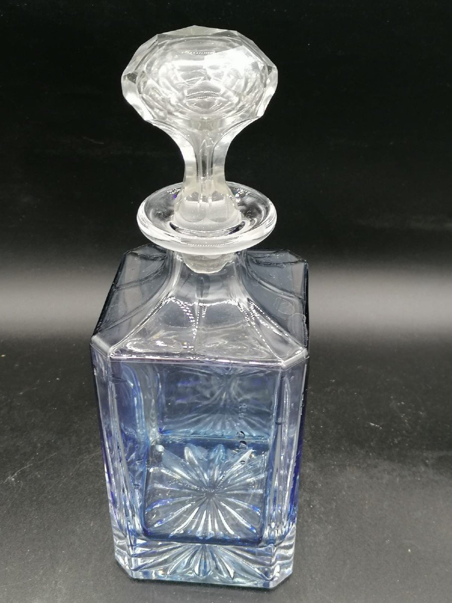 19 Century Antique Baccarat Glass Decanter With Stopper-photo-1