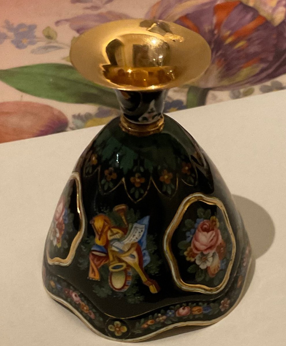 Zarf In Enameled Gold. Switzerland, Mid-19th Century For The Eastern Market-photo-4