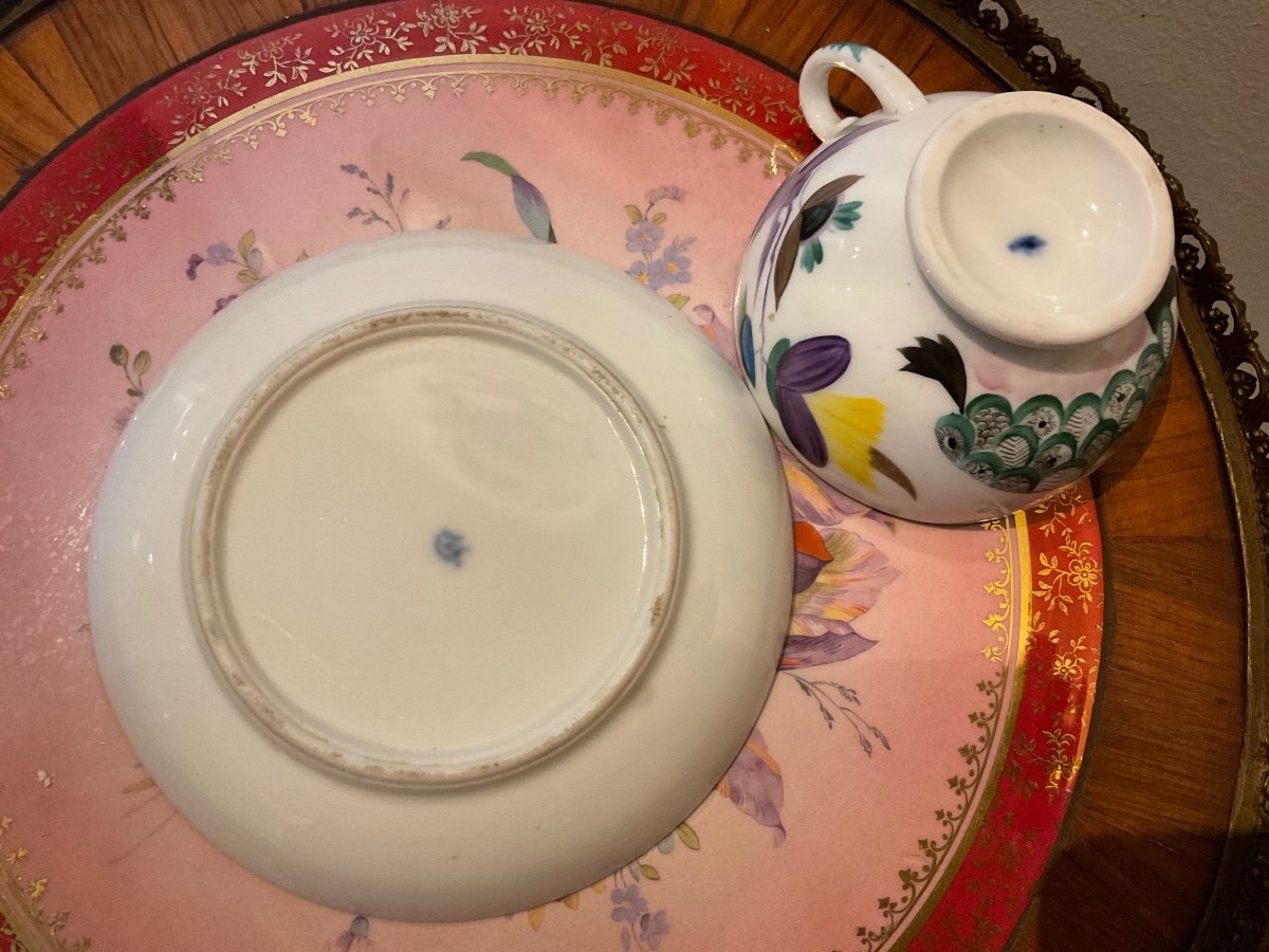 Cup On Saucer With "expressionist" Decoration In The Style Of Sergei V. Chekhonin Petrograd-photo-4