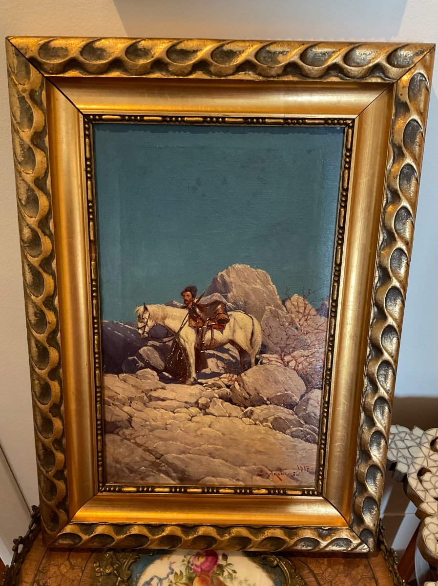 Antique Russian Painting Oil On Canvas By The Famous Painter Ilya Zankovsky-photo-5