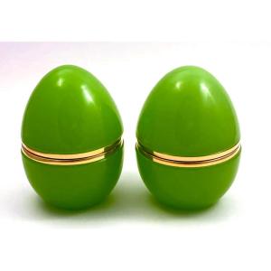 Wonderful Murano Opaline Glass Box Egg Shaped,perfect Condition 