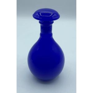 A Murano Cobalt Blue Opaline Glass Perfume Bottle, 20th Century