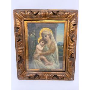 Napoléon Parisiani Huile sur toile, 1909. Vierge à l'Enfant