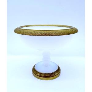 Antique French Opaline Bulle De Savon Glass Tazza ,charlesx 