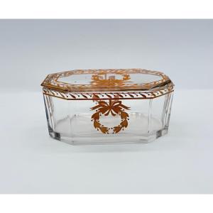 Baccarat Glass Jewelry Box, Napoleon III Period