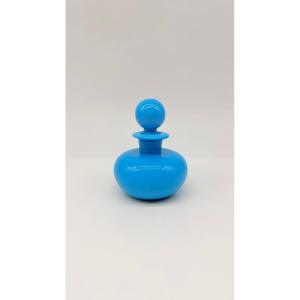 Turquoise Bulbous Shape Blue Opaline Scent Bottle, France, Napoleon III Period