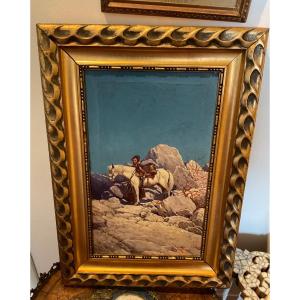 Antique Russian Painting Oil On Canvas By The Famous Painter Ilya Zankovsky