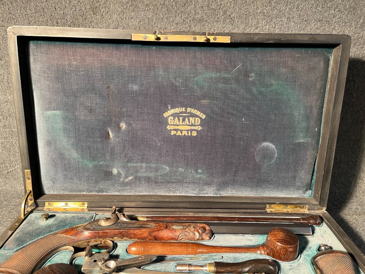 Coffret De Pistolets De Duel Par Galand Paris-photo-2
