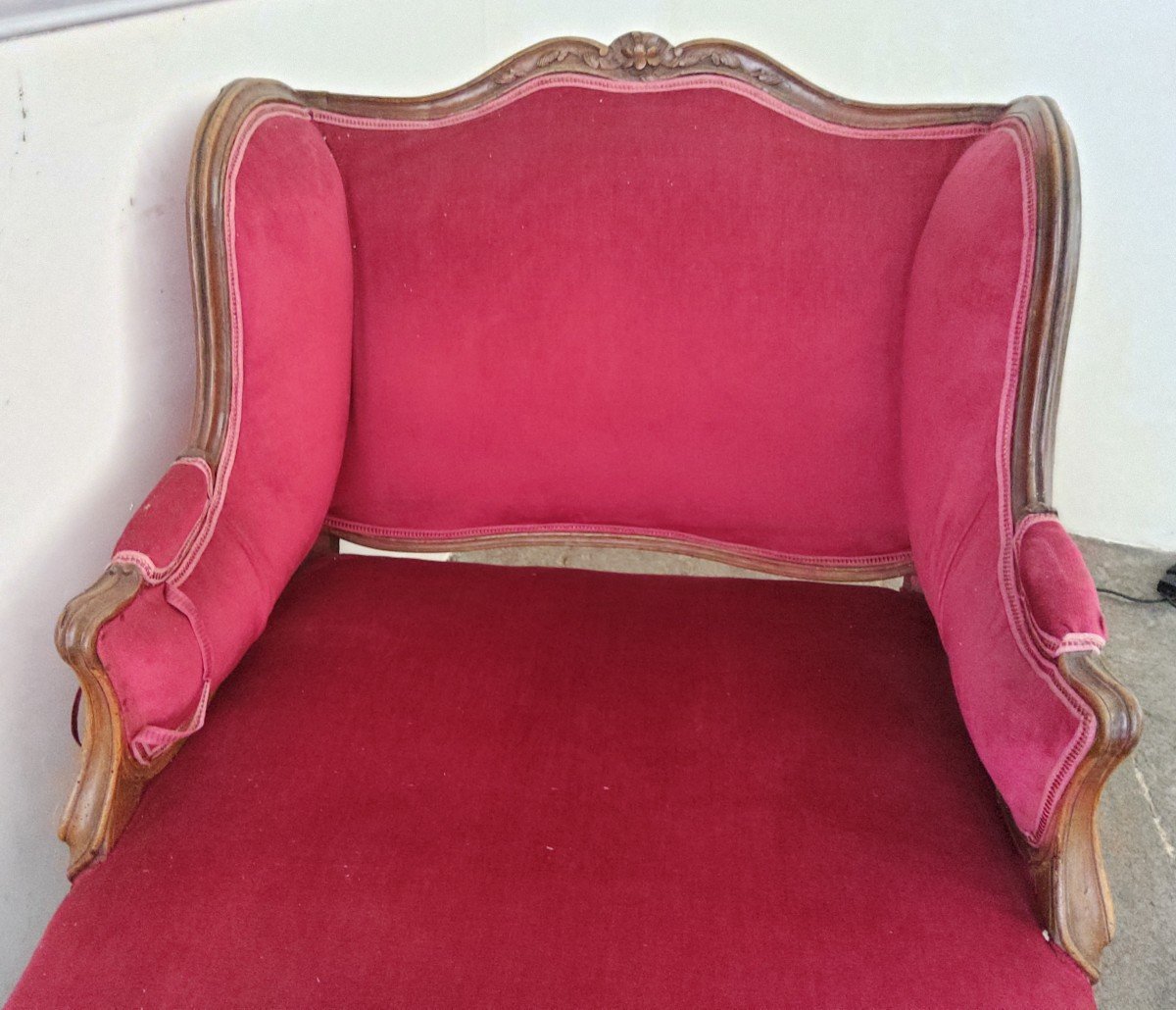 Méridienne Duchesse Louis XV En Noyer -photo-1