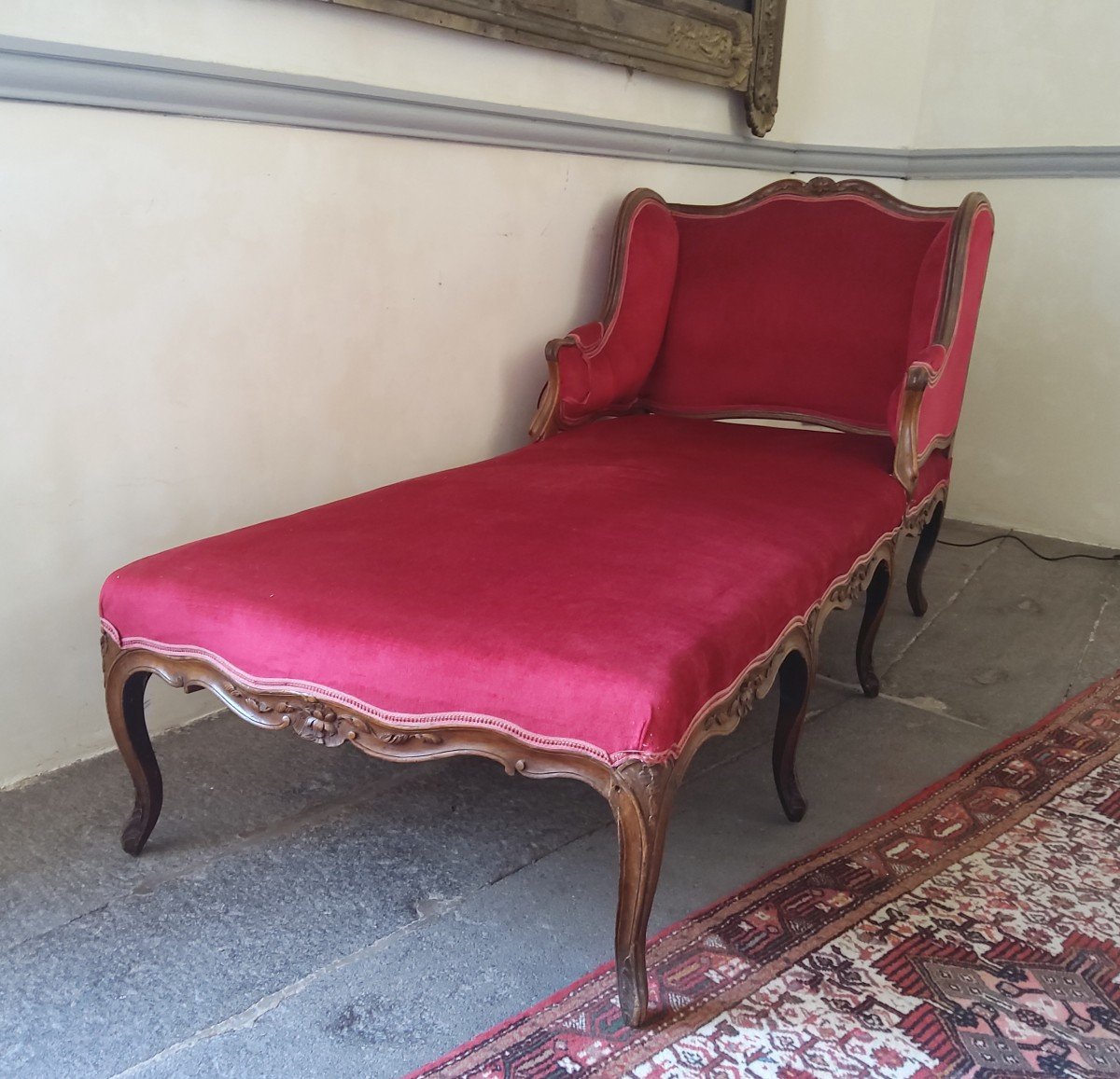 Méridienne Duchesse Louis XV En Noyer 