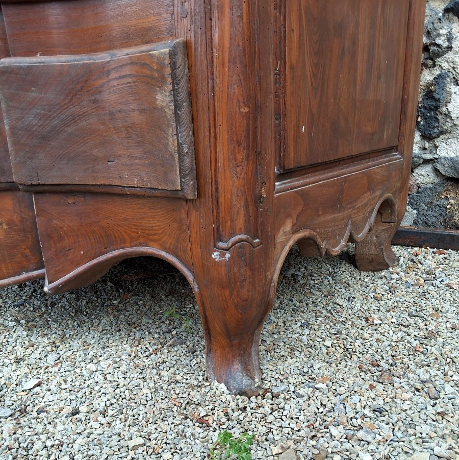 Chest Of Drawers With Crossbow-style Front, Auvergne, Mid-18th Century-photo-2