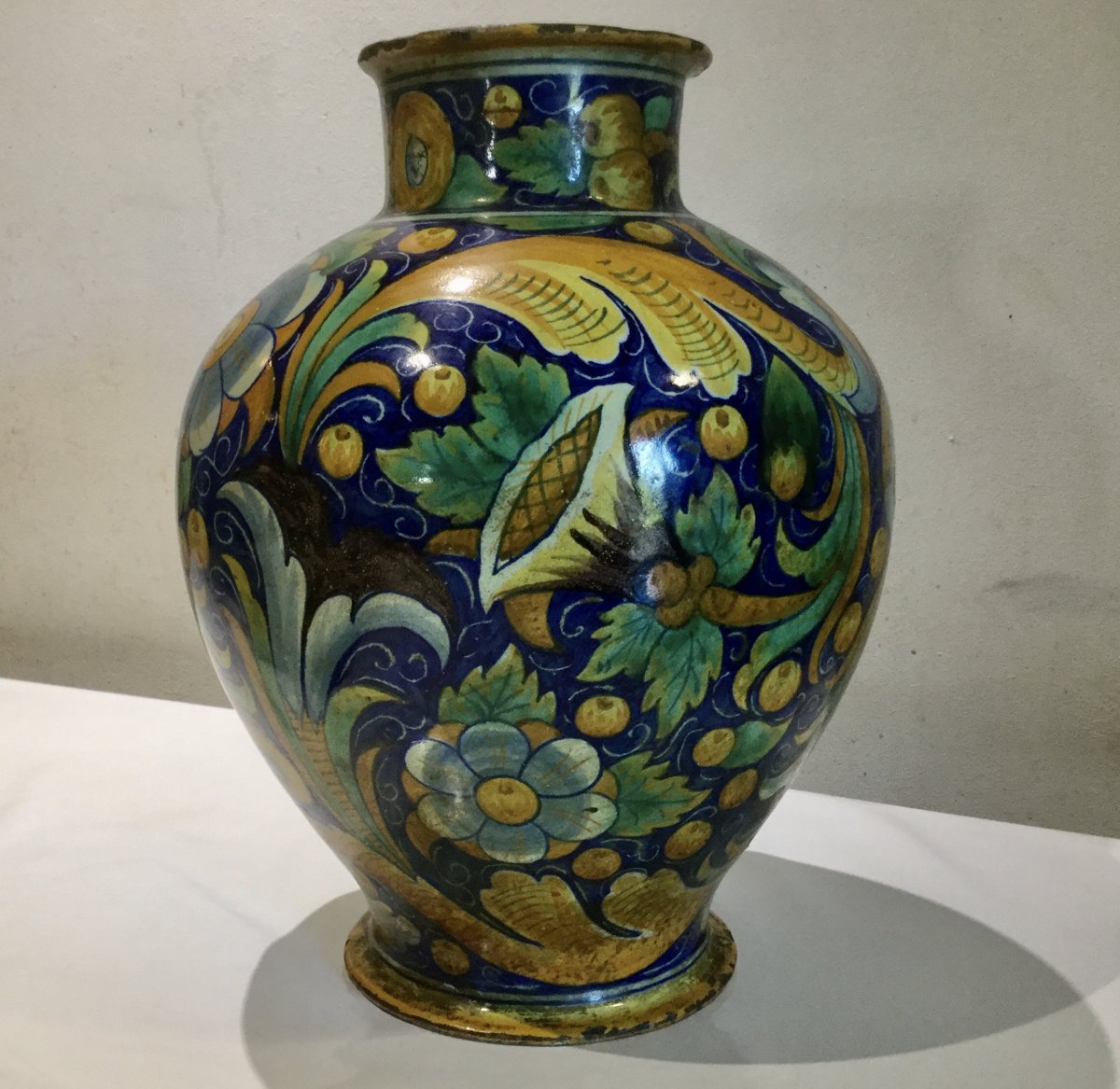 Nineteenth Majolica Apothecary Vase-photo-2