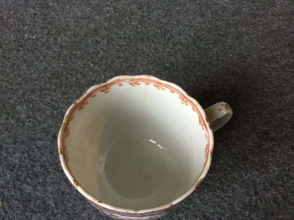 Paire De Tasses En Porcelaine De Chine XVIIIe -photo-1