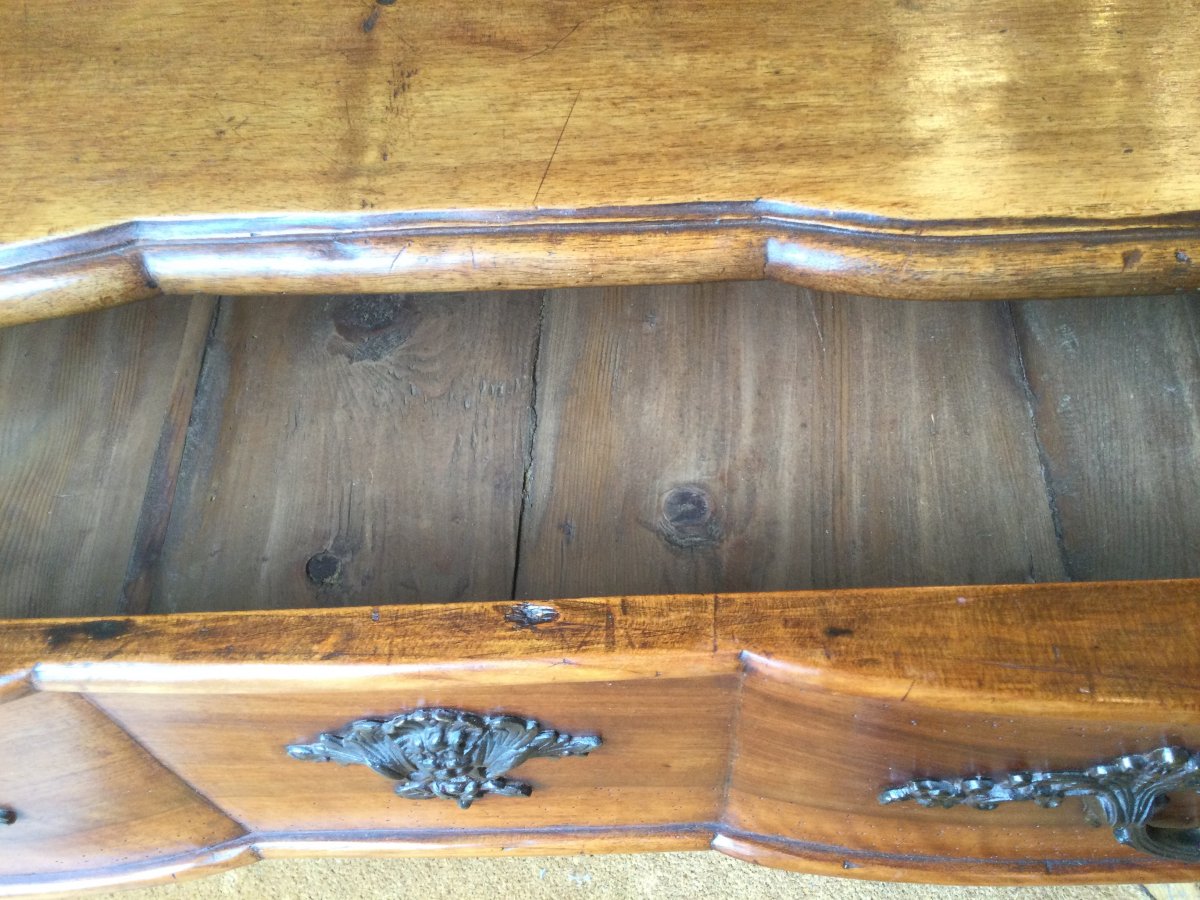 Commode Arbalète En Noyer XVIIIe -photo-3