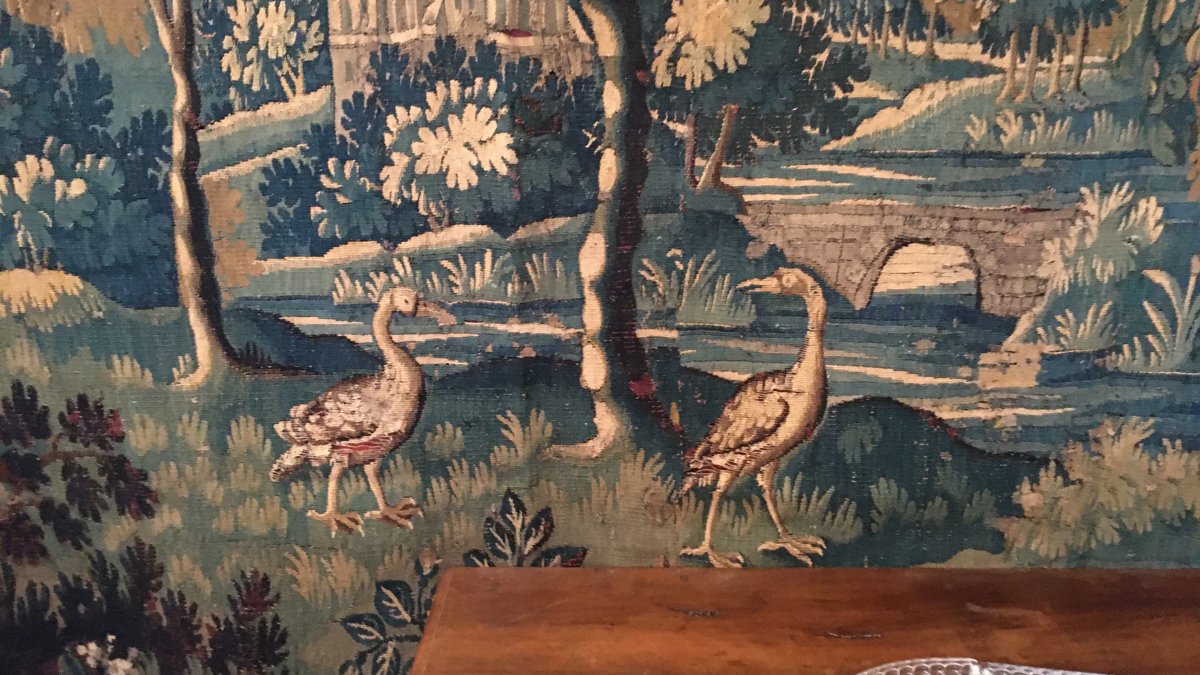 Tapisserie Aubusson Verdure Fin XVII E Début XVIIIe -photo-2