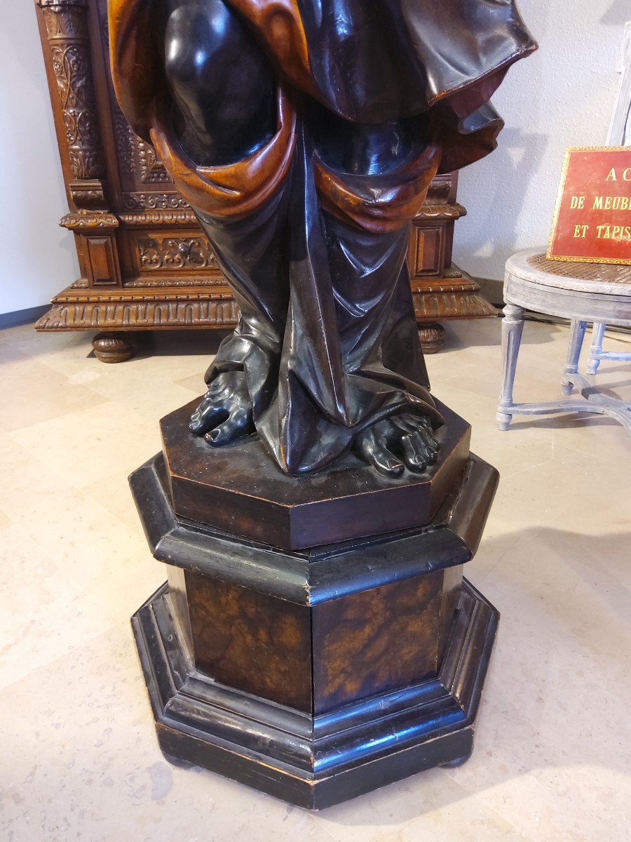 Rare Pair Of Nubians In Carved Wood Napoleon III Period-photo-2