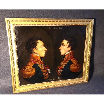 Portrait Of The Faucher Brothers (1760-1815) Also Called The 