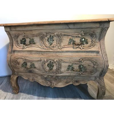 Commode Galbée En Chêne 