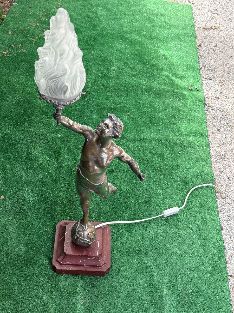 Silver Bronze Torchiere -photo-2