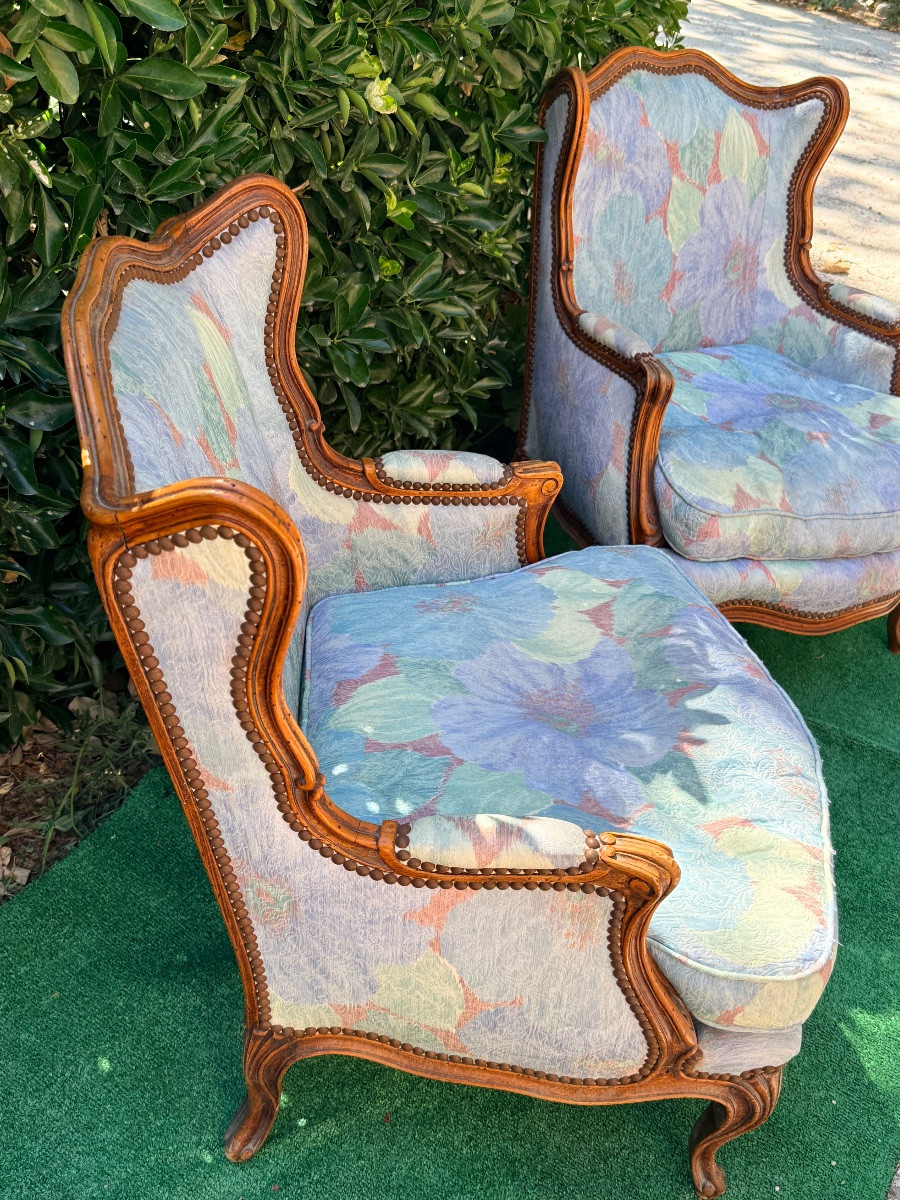 Pair Of Armchairs In The Louis XV Style-photo-2