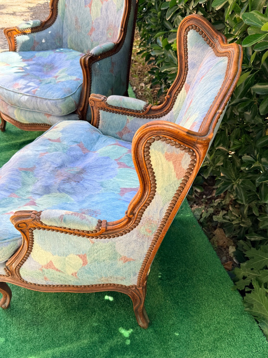 Pair Of Armchairs In The Louis XV Style-photo-3