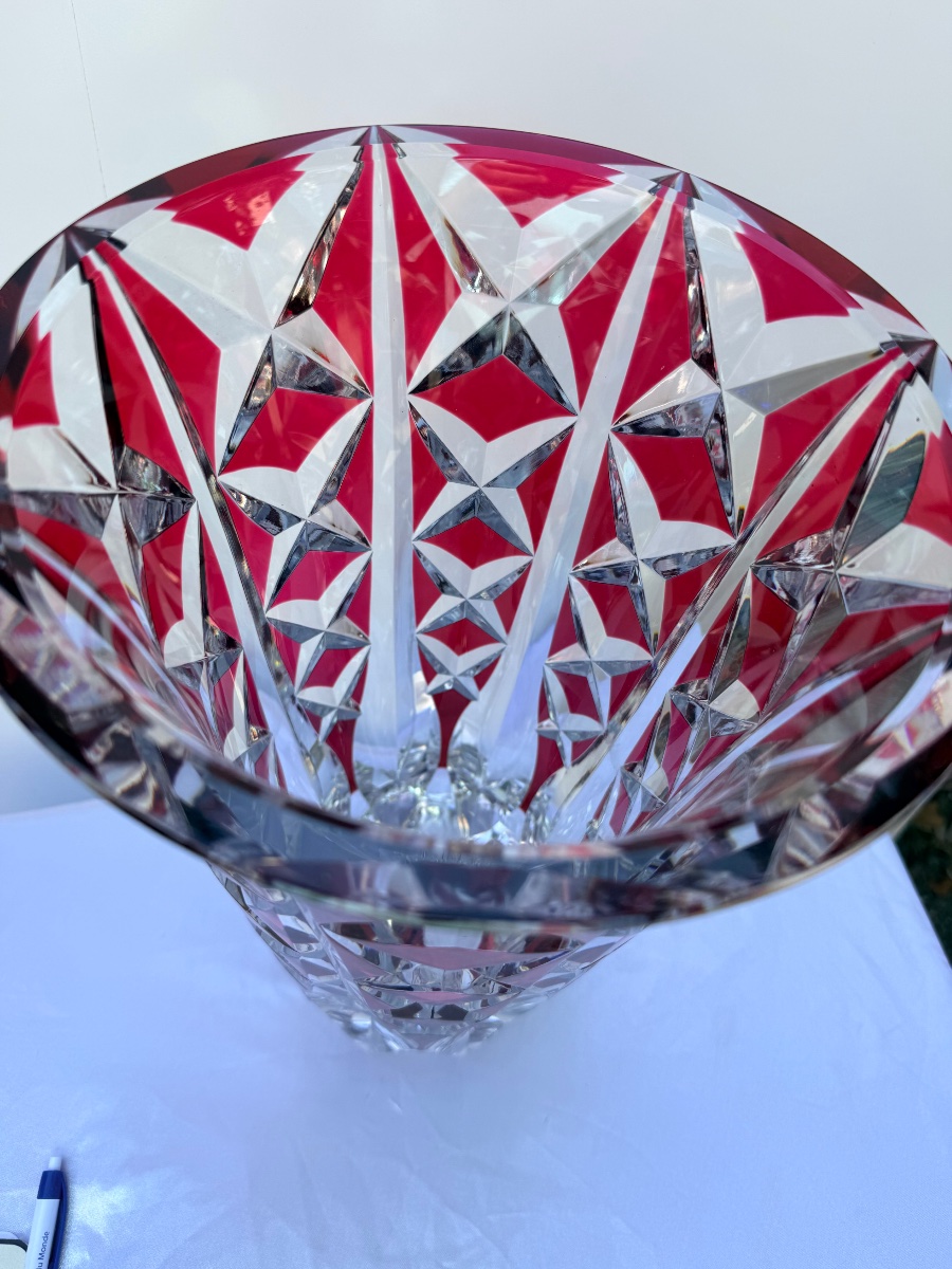 Saint Louis Crystal Vase, "deauville" Model-photo-2