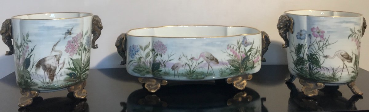 Porcelain Planter And Cache Pots