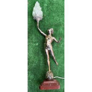 Silver Bronze Torchiere 