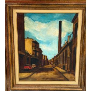 Huile sur toile Sabadell de taule