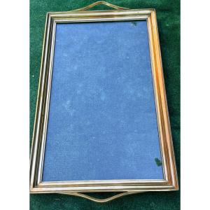Glass And Brass Tray