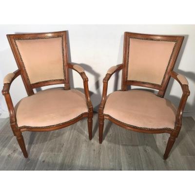 Paire Fauteuils Directoire