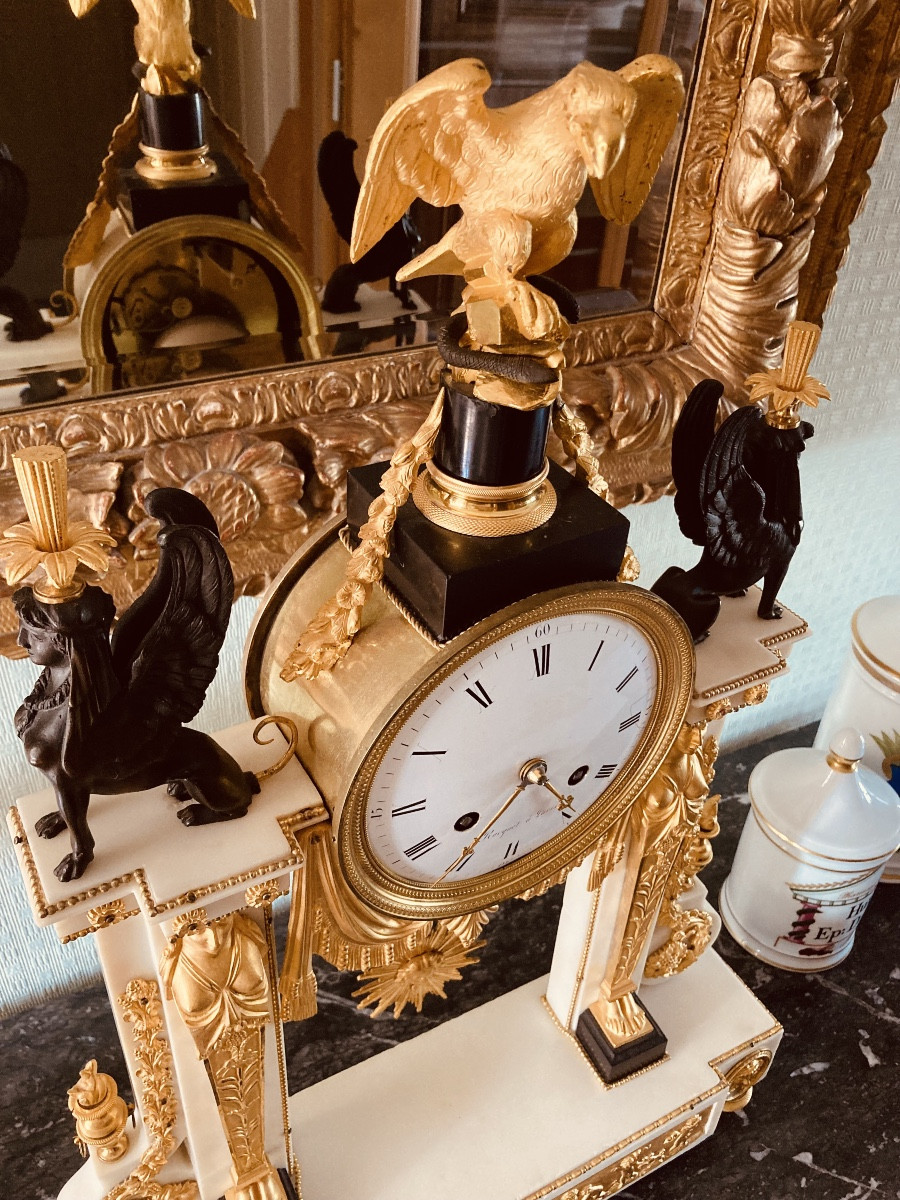 Large Sphinx Clock From The Early 19th Century -photo-4