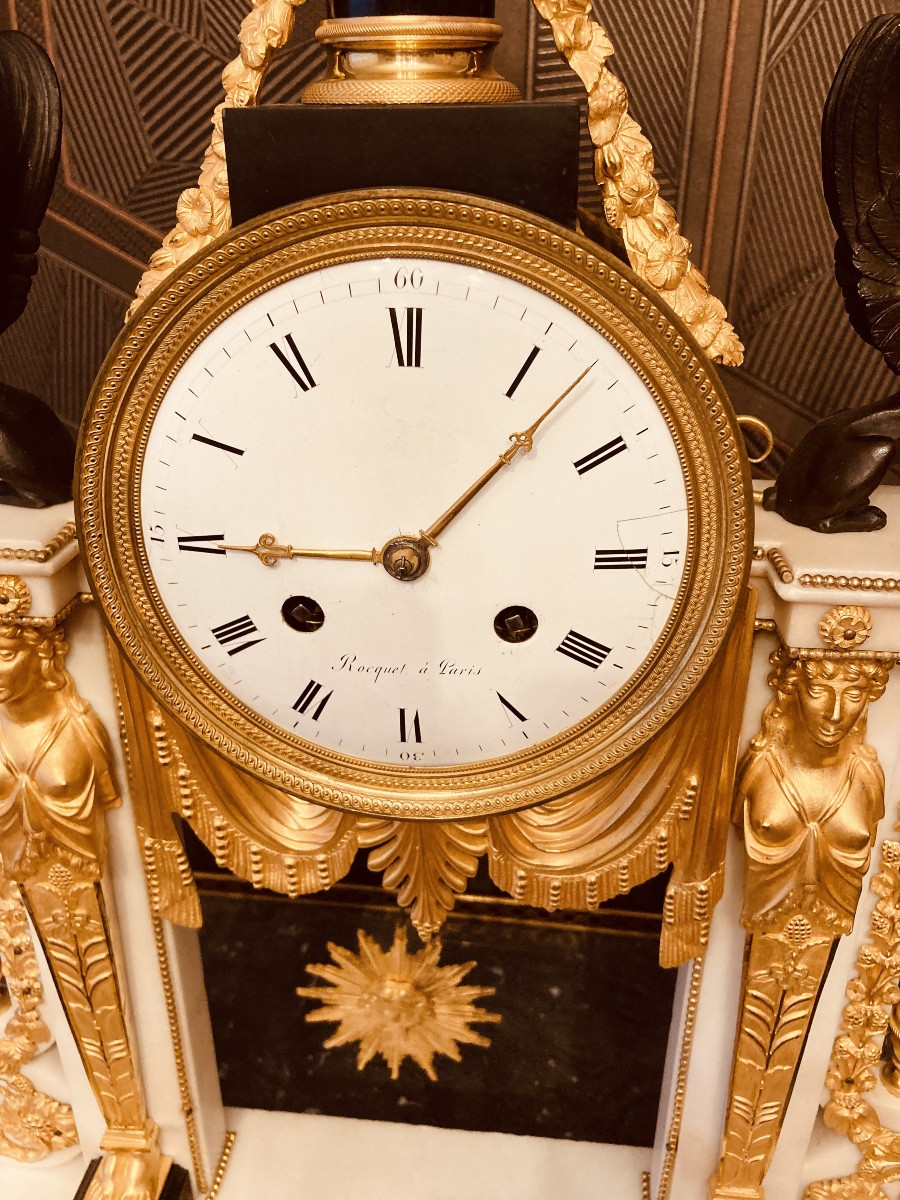 Large Sphinx Clock From The Early 19th Century -photo-4